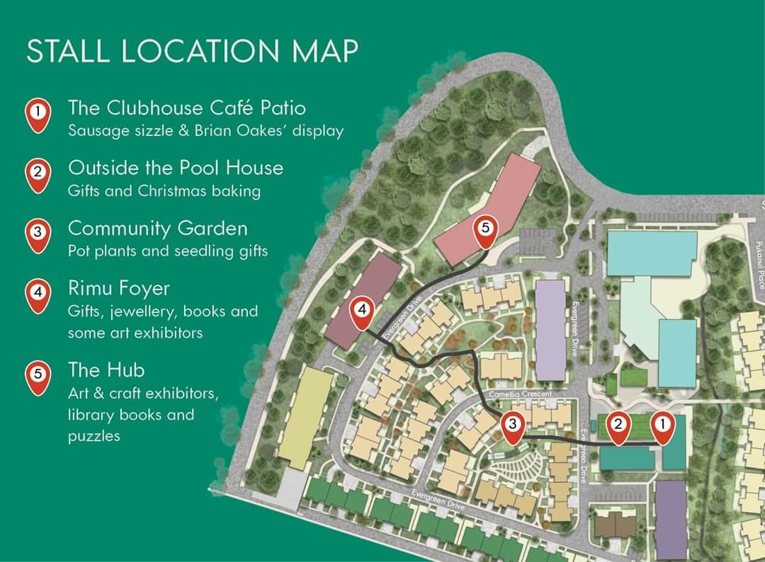 The Botanic Christmas Market Trail Map