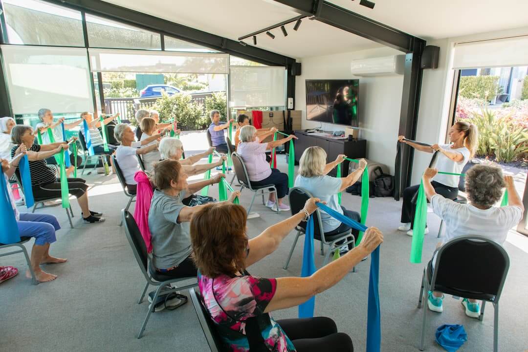 Strength and Balance class at The Botanic