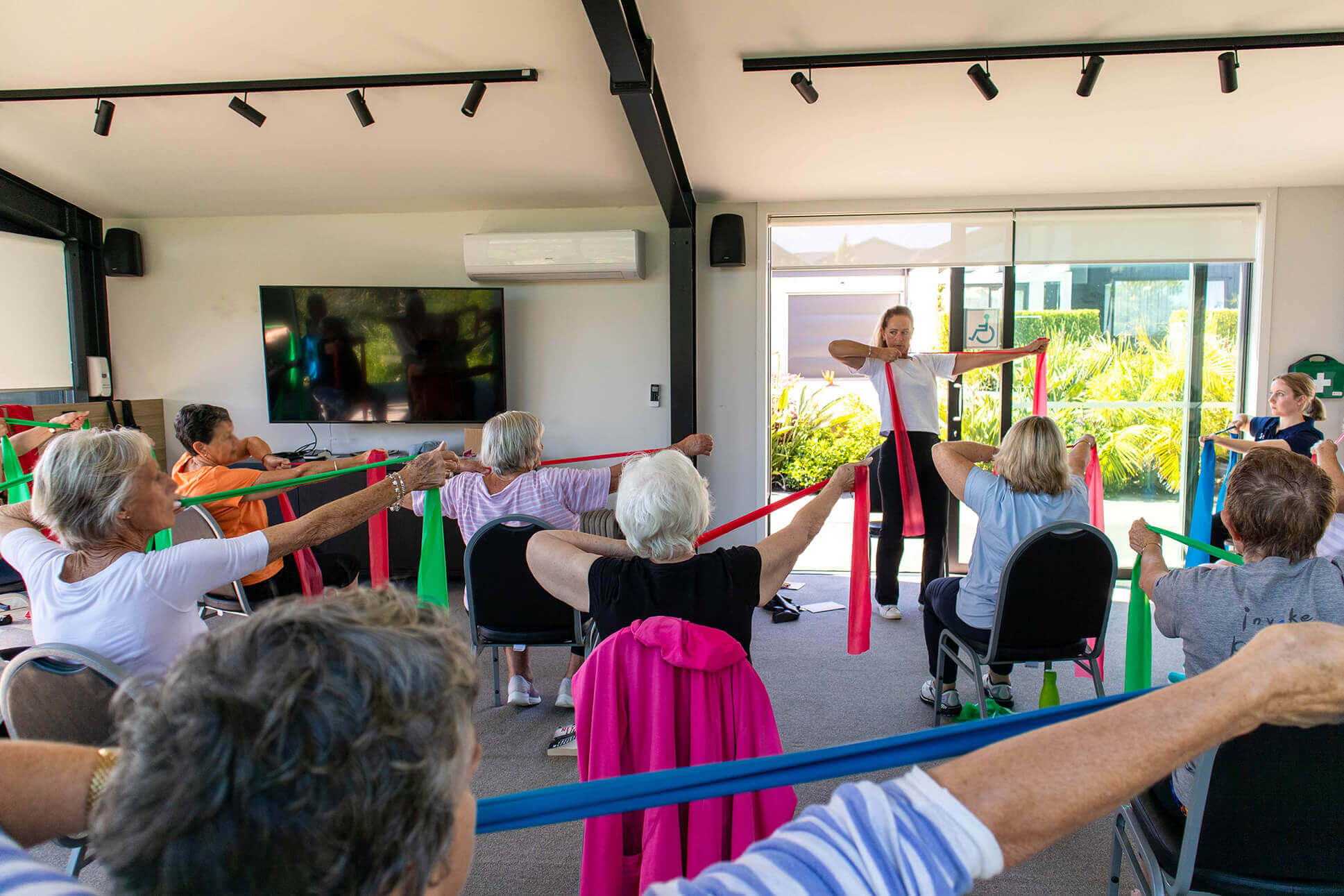 Residents at Strength, Balance & Agility Class at The Botanic